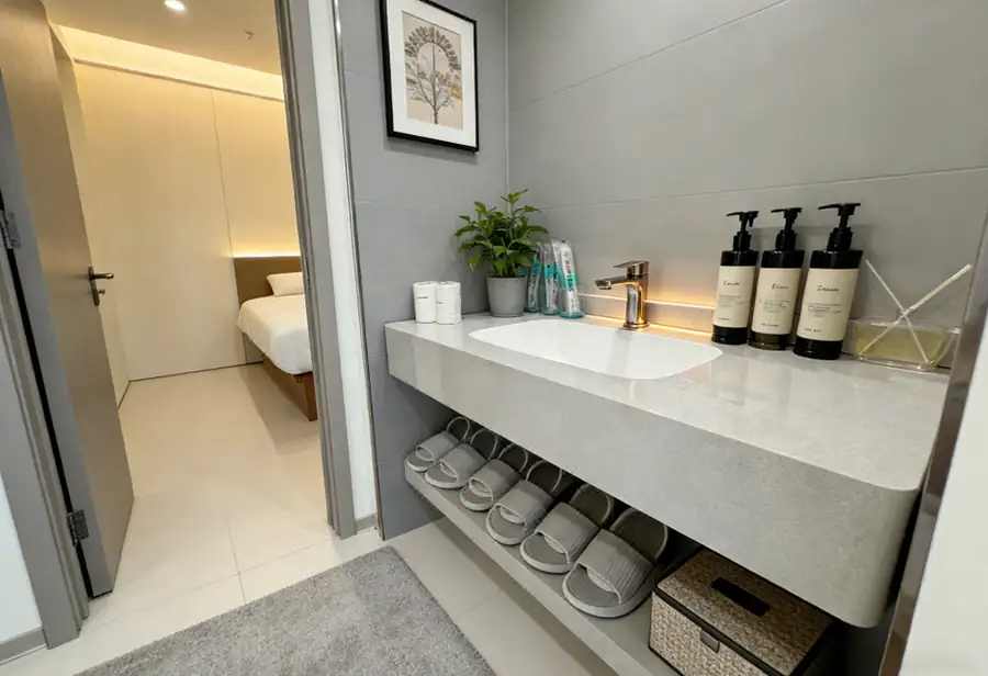 Marble style shower Anyu Pool Villa Resort