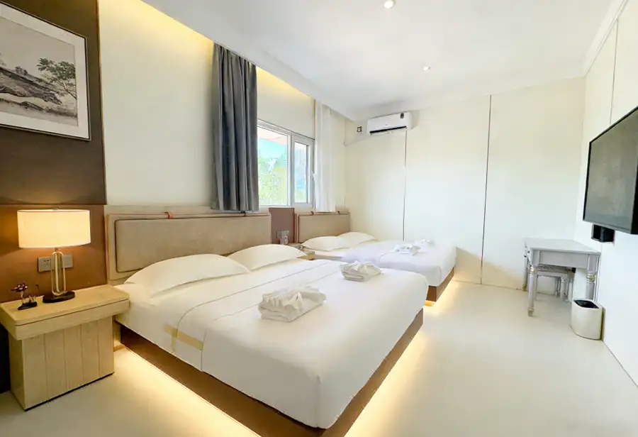 Family quad room interior Anyu Pool Villa Resort