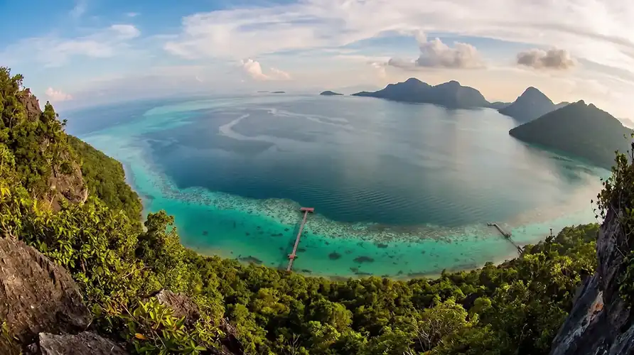 The iconic Bohey Dulang viewpoint overlooking the lagoon Anyu Pool Villa Resort