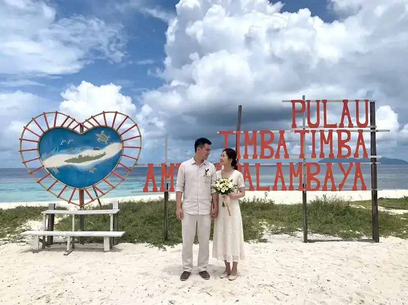 Scenic view of the sandbar at Timba Timba Island Anyu Pool Villa Resort