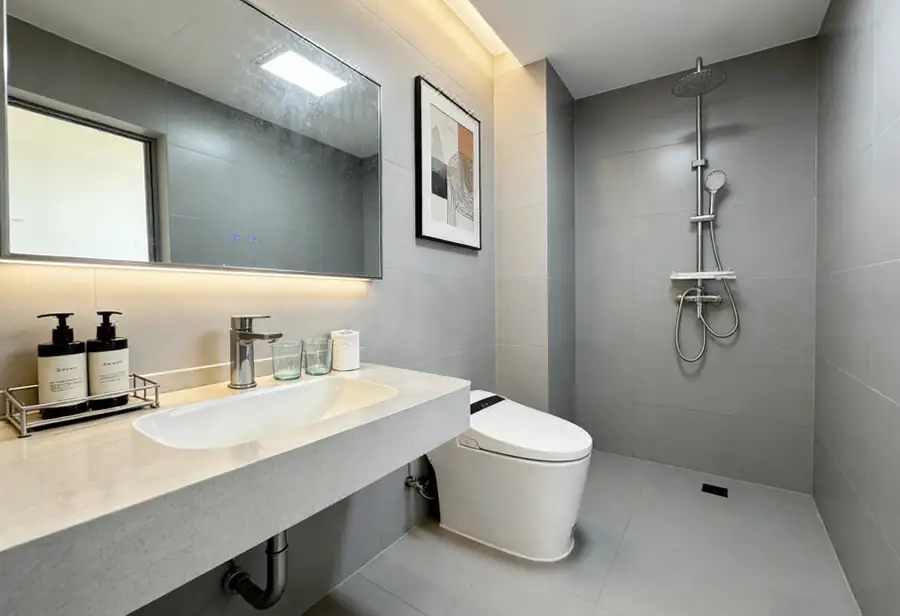 Modern bathroom amenities in the Queen Room Anyu Pool Villa Resort